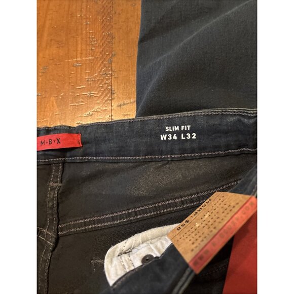 MBX Slim Fit Gray Jeans Size 34 X 32 NWT Slim Leg Skinny Jeans - Picture 5 of 6